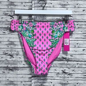 Lilly Pulitzer High Waisted Clancy Bikini Bottoms Oh Diamond Girl Engineered
